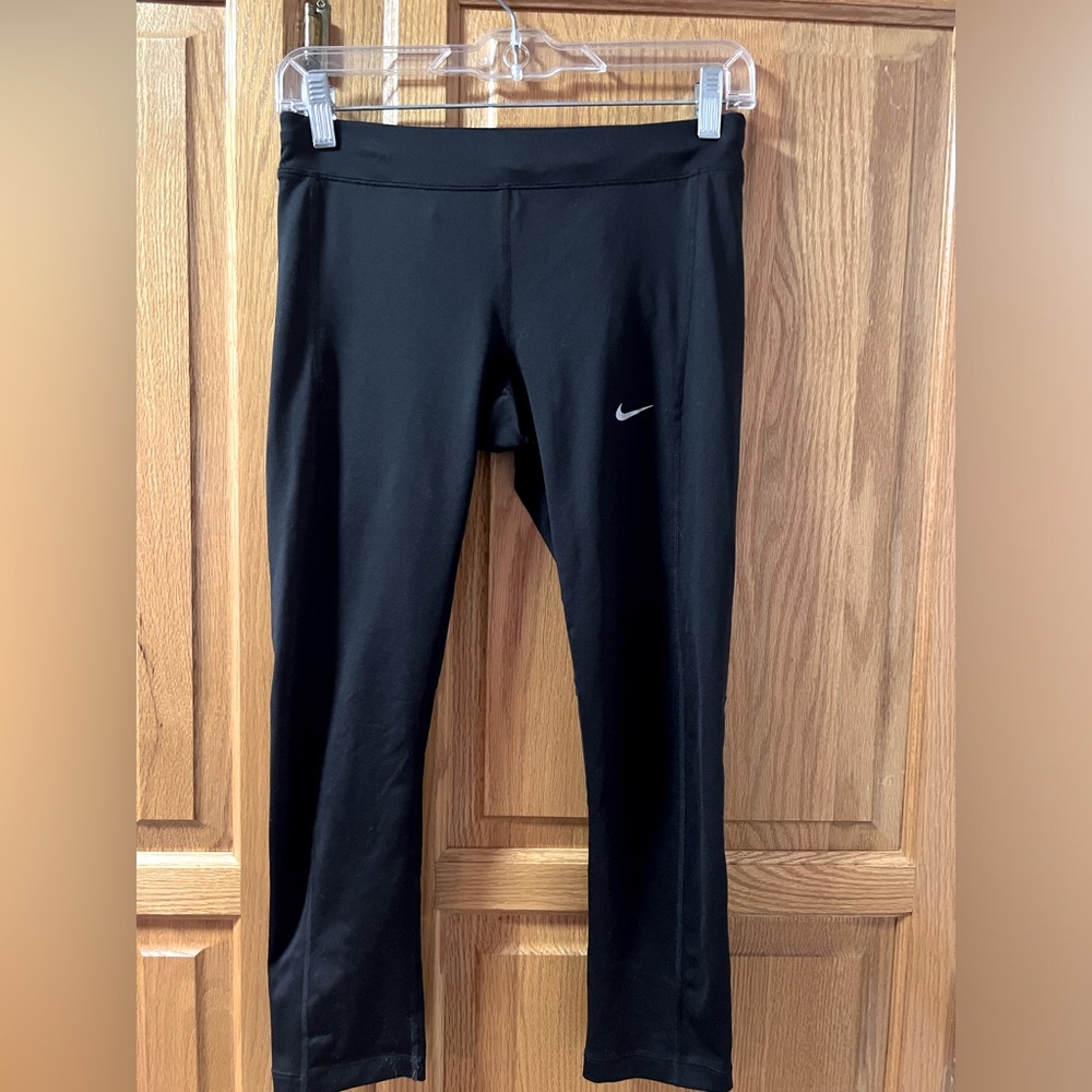 Nike Dri Fit black running leggings crop